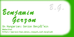 benjamin gerzon business card